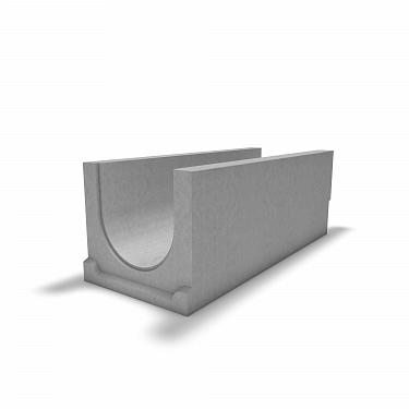 Лоток водоотводный бетонный тип 1 с уклоном 0,5% ЛВБ Optima 400 №0/1